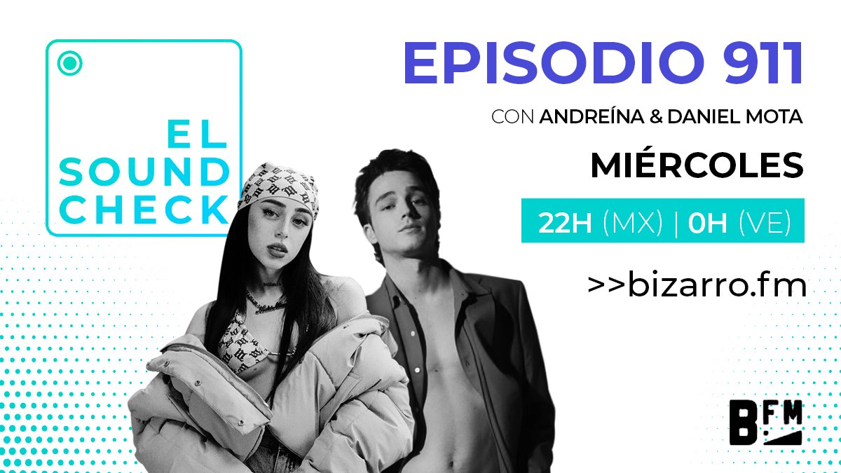 ElSoundcheck's tweet photo. Es miércoles y tus ganas de escuchar buena música #HechaEnIberoamérica lo saben. 🤩
Acompáñanos a saciarlas escuchando @bizarrofm HOY a partir de las 22h #MX | 0h #VE con un nuevo episodio y una nueva playlist de #ElSoundcheck. 👉🏼 https://t.co/GwBftHGkQg https://t.co/Zkh84EwbIK