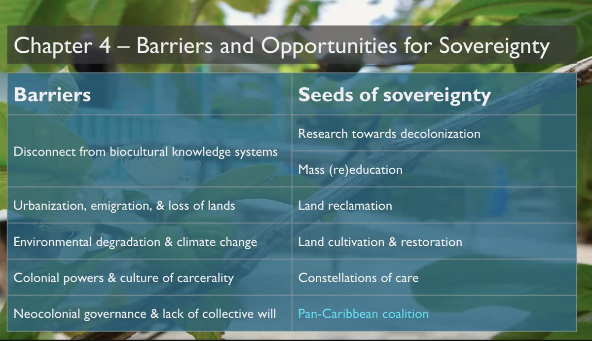 SiennaStream's tweet photo. Food and material systems put in place by colonizers can be a barrier for self sufficiency. @FeelingFisky looks towards his indigenous #Taíno culture as a solution to achieve Puerto Rico's food #sovereignty. #NREMseminar https://t.co/l9qfwsfF4g https://t.co/w6qwhW05Ai