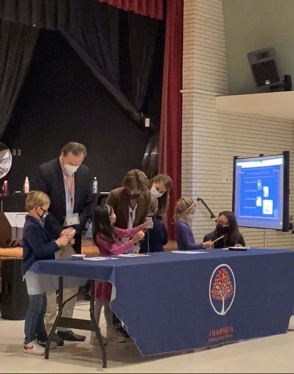 JustOlive_Ed's tweet photo. Science brings smiles! It was a ton of fun to watch our Grafflin 1st and 4th grade students walk our Board of Ed through some of the @Sci21 3-Dimensional lessons - Thanks to @CarolBartlik @Ms_MirandaDG @allison_ascher @BonielloMarisa @SSchassler #WeAreChappaqua #ChappScience https://t.co/EaREbkKaCV