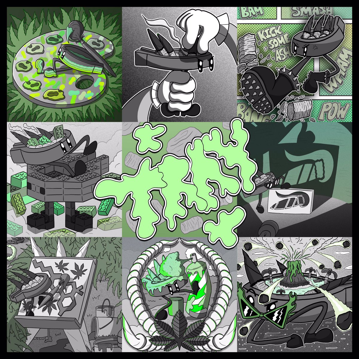 Toonbuds1's tweet photo. Spark up a joint of creativity but donโt forget to ash ๐จ๐ฑ#toonbudstray #brand #adultcartoon #boston #ogcharacters #creativity #art #cartoonist #artist https://t.co/Z9UoFNjwMe