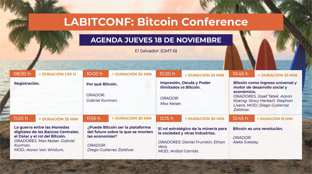 labitconf's tweet photo. Gracias a todos los que, online o presencialmente, nos han acompañado en esta hermosa jornada 💪.

Nos vemos mañana para seguir aprendiendo y compartiendo todo sobre #Bitcoin, #Blockchain y #criptos 🚀

#LABITCONF #elsalvador #criptomonedas #conferencia https://t.co/i5CqH5KajY