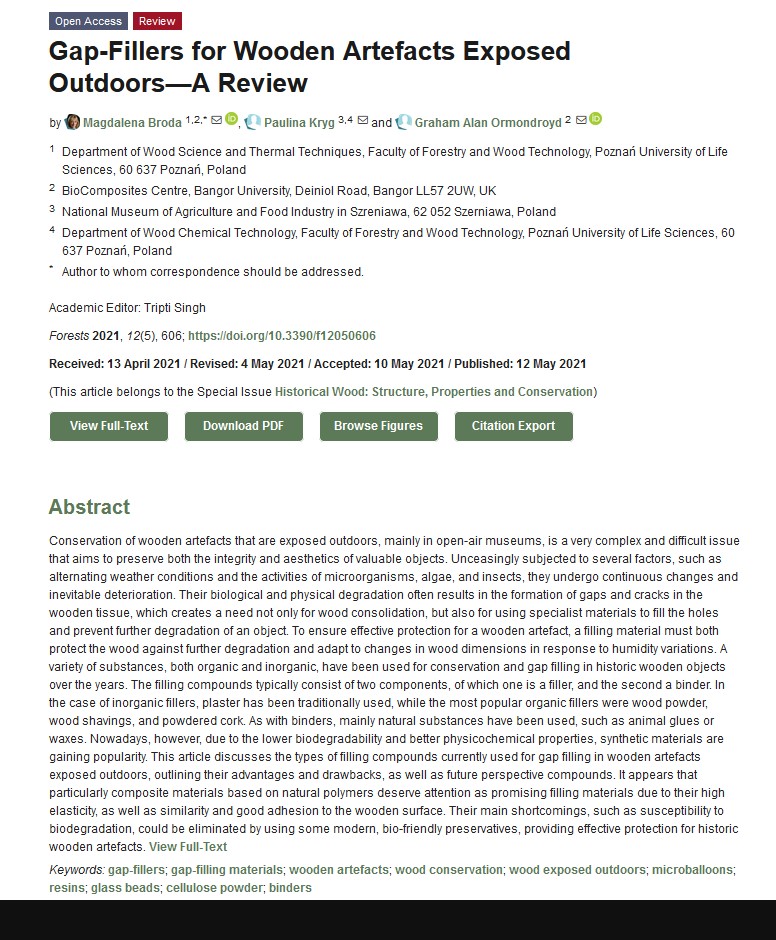 Magdalena_Broda's tweet photo. "Gap-Fillers for #WoodenArtefacts Exposed Outdoors—A Review" - https://t.co/4oSVFKzM2t.
#gapfillers #wood #resins #woodconservation #microballoons #glassbeads #cellulose #binders #adhesives #filler
@Forests_MDPI @BCBangor @SocietyWood @wood_technology @MDPIOpenAccess https://t.co/4r15bq9eAg