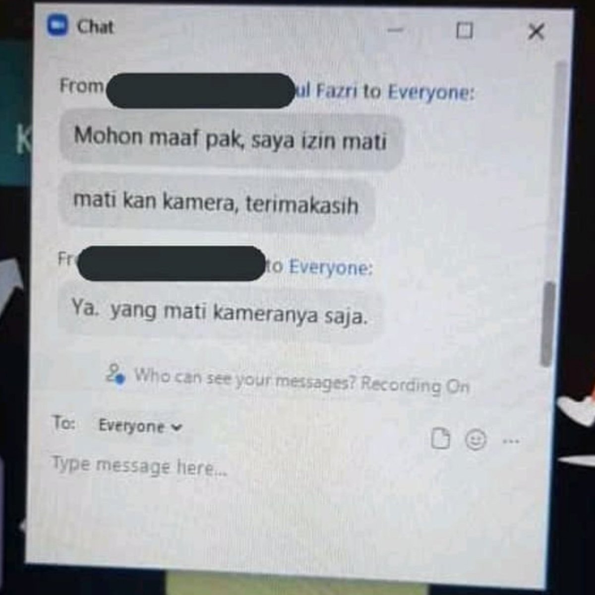 BeasiswaIndo's tweet photo. Drama zoom 🤭 https://t.co/RqPXrLEZZp
