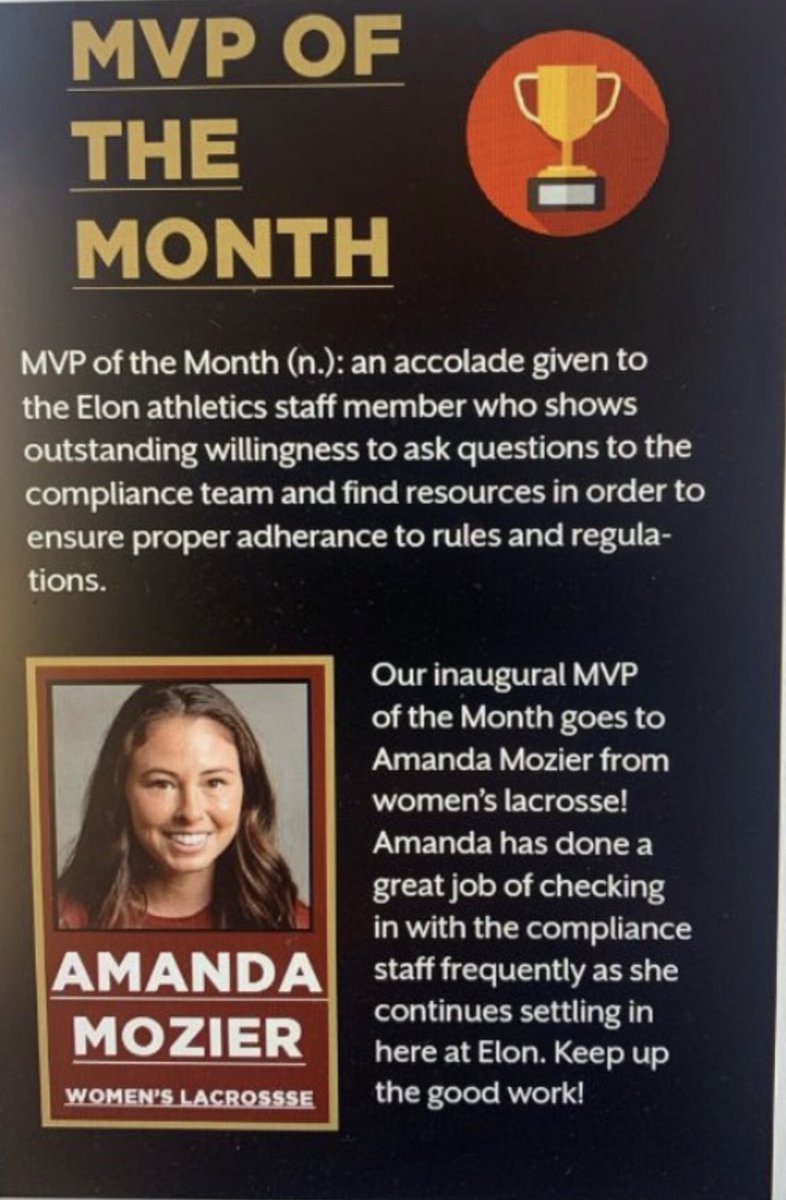 uproarlax's tweet photo. Former Uproar player and coach, Amanda Mozier, was named MVP of the Month for the Elon University Women's Lacrosse team. Congratulations Amanda!
#uproarlacrosse https://t.co/TcQ7EKgxeW