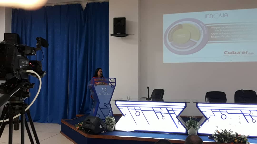 EmpresaCubatel's tweet photo. En #Innova2021, #CubatelSA presentando "Ubicación de los procesos de la empresa en el mapa de operaciones mejorado(E-Tom) para la gestión de redes con enfoque de negocio", de la Ing. Hyancith Aballi Oña. Expone @TaniaBosch7. @MINCOMCuba @AriDeCuba https://t.co/ZYHyf1n4Wi
