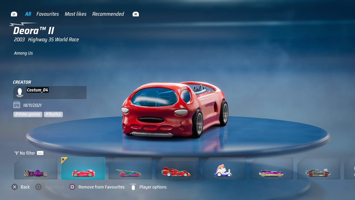 COSTUM_04's tweet photo. Among Us 🥲
#HotWheels #AmongUs #HotWheelsUnleashed #Deora #DeoraII https://t.co/oMHHLFvJNv