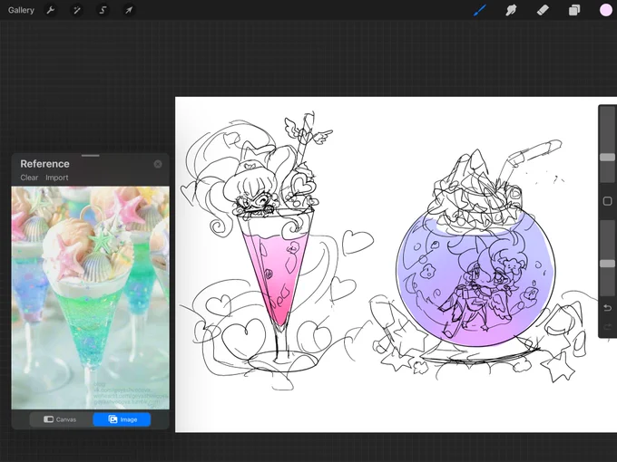 desserts seem fun to draw 