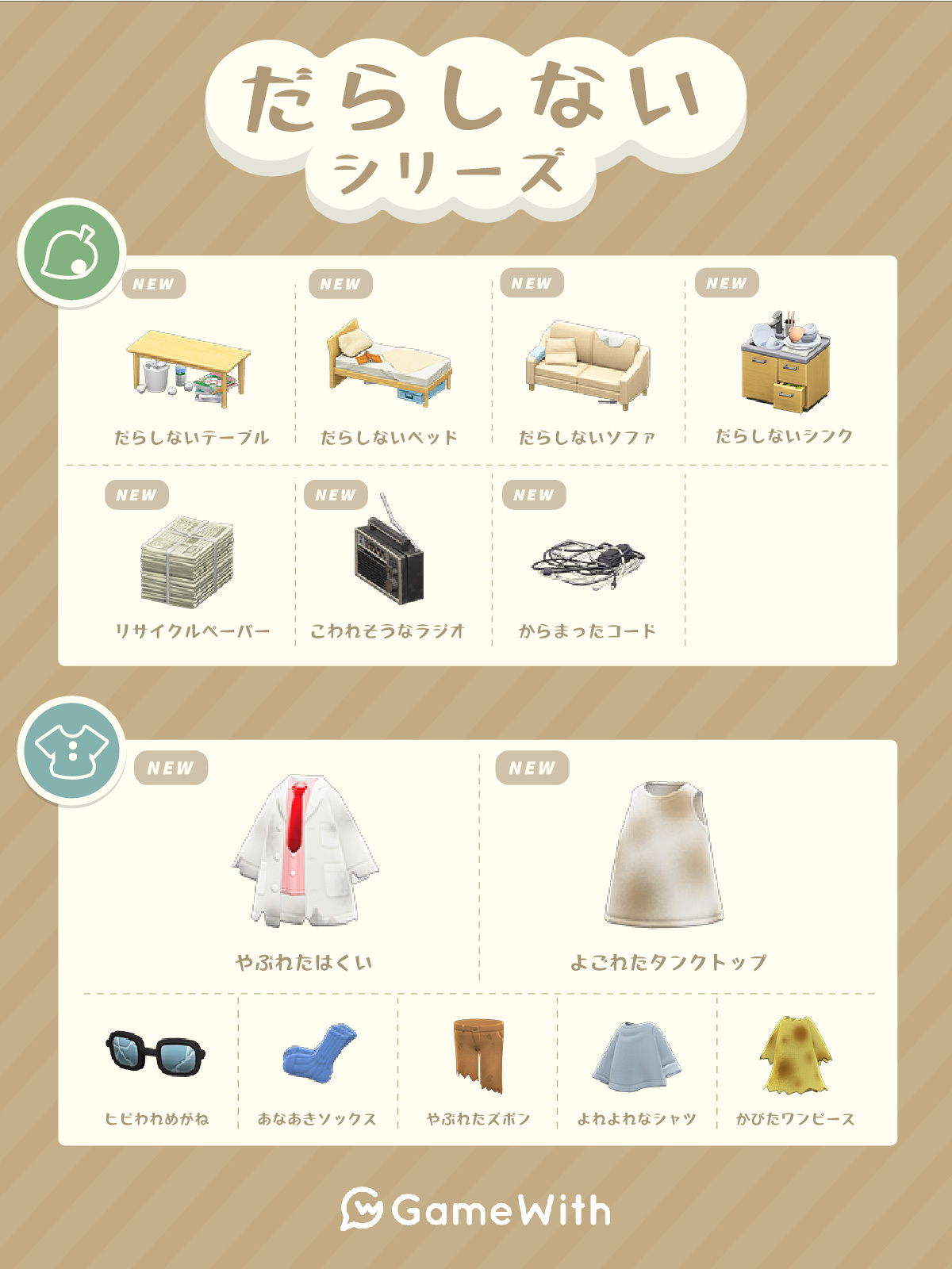 あつ森攻略 Gamewith リサイクルボックス限定のひばいひん 通称 だらしないシリーズ です 家具 服の一部がアプデ追加 ある意味生活感溢れるデザインで これまでにない部屋作りができそう あつ森 どうぶつの森 T Co Uk4tenxiei あつ森攻略 Gamewith リサイクルボックス限定のひばいひん 通称 だらしないシリーズ です 家具 服の一部がアプデ追加 ある意味生活感溢れるデザインで これまでにない部屋作りができそう あつ森 どうぶつの森 T Co Uk4tenxiei