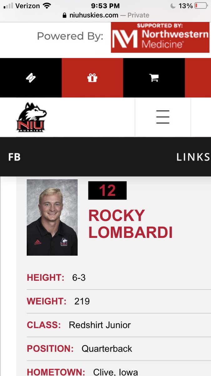 GroupOf5Cast's tweet photo. One might ask if I’m nervous about my NIU -2.5 🔒

Not with a Quarterback named Rocky Lombardi with the ball. https://t.co/BTyotrZTPD