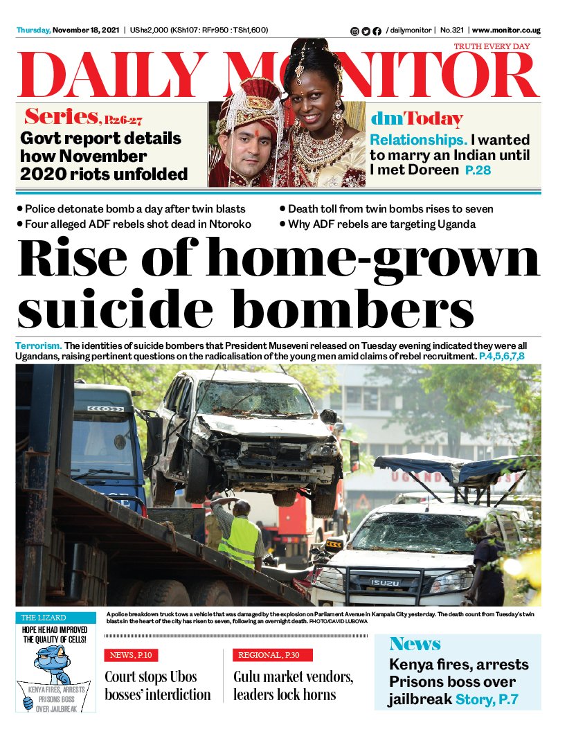 In your copy of today's Daily Monitor. Follow https://t.co/I7YWcmdUlJ ...