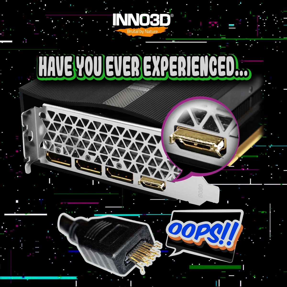 Inno3D's tweet photo. Well, that’s a really bad experience for me…can’t be any worse than that 🙄 🙄 🙄
#funny #meme #brutalbynature #inno3d #ampere #geforce #rtx #gpu #bended #cable https://t.co/v6HGjQhv49