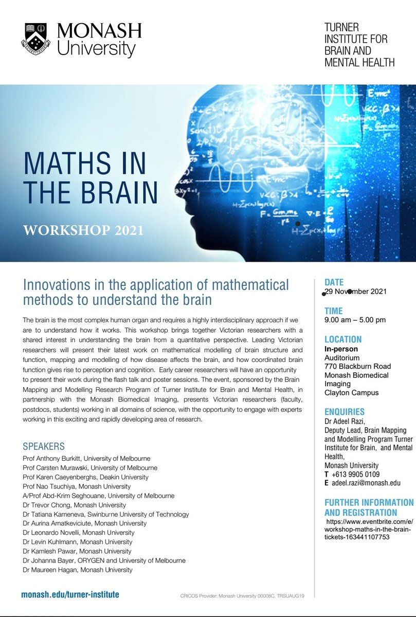 Delighted 💫 to be invited to the workshop 📈Math in the Brain 🧠 and looking forward to fruitful discussions about site-effect correction methods in multi-site neuroimaging studies. In PERSON (!!!), at @Mon_Bio_Imaging with @adeelrazi!