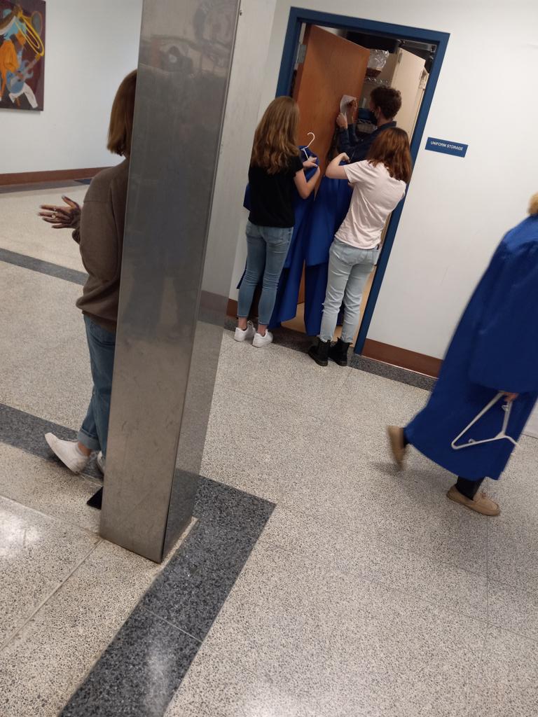 Well we got our choir robes today🤩 one student even said that they look like one window curtains. But they really bring back memories for us seniors and today we all missed <a href="/regina_siple/">Regina Siple</a> today more than ever. More tomorrow for the band/choir kids. Going to miss this next year.😭