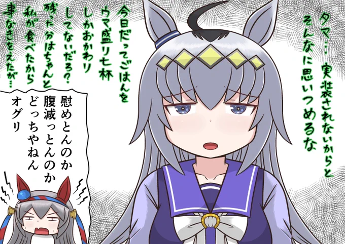 実装されないタマモクロスを心配するオグリキャップ 