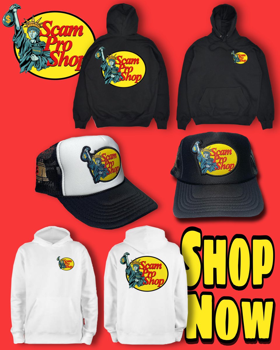 ScamericaUSA's tweet photo. 🗽Scam Pro Shop collection now available online. This isn’t your ordinary bass pro shop merch, this is the Scam Pro Shop🎣 #KnowTheDifference 🇺🇸 $CAMERICA U$A https://t.co/gsK4KoAmm0 https://t.co/RqCij1iHC6