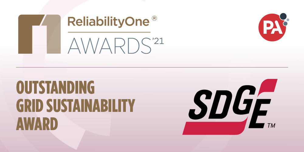 PA_energy's tweet photo. This year's #R1 Outstanding Grid Sustainability Award goes to @SDGE congratulations! https://t.co/uo7T3HLypr