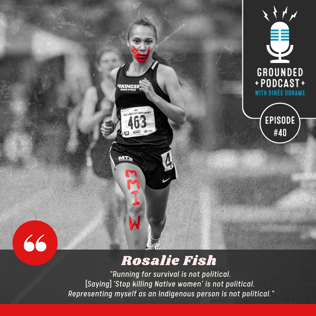 groundedpod's tweet photo. ⚡️ EPISODE 40: Rosalie Fish (Cowlitz &amp; Muckleshoot), Activist &amp; Student-Athlete at @UWTrack 
 
🎧 Listen on Apple Podcasts, Spotify, Stitcher, Soundcloud, or at https://t.co/JN6s0bgivQ! 

➕➕➕➕

#NativeWomenRunning #MMIWGTS #MMIW #IndigenousPodcast #NativePodcast https://t.co/9sial3Ov2M