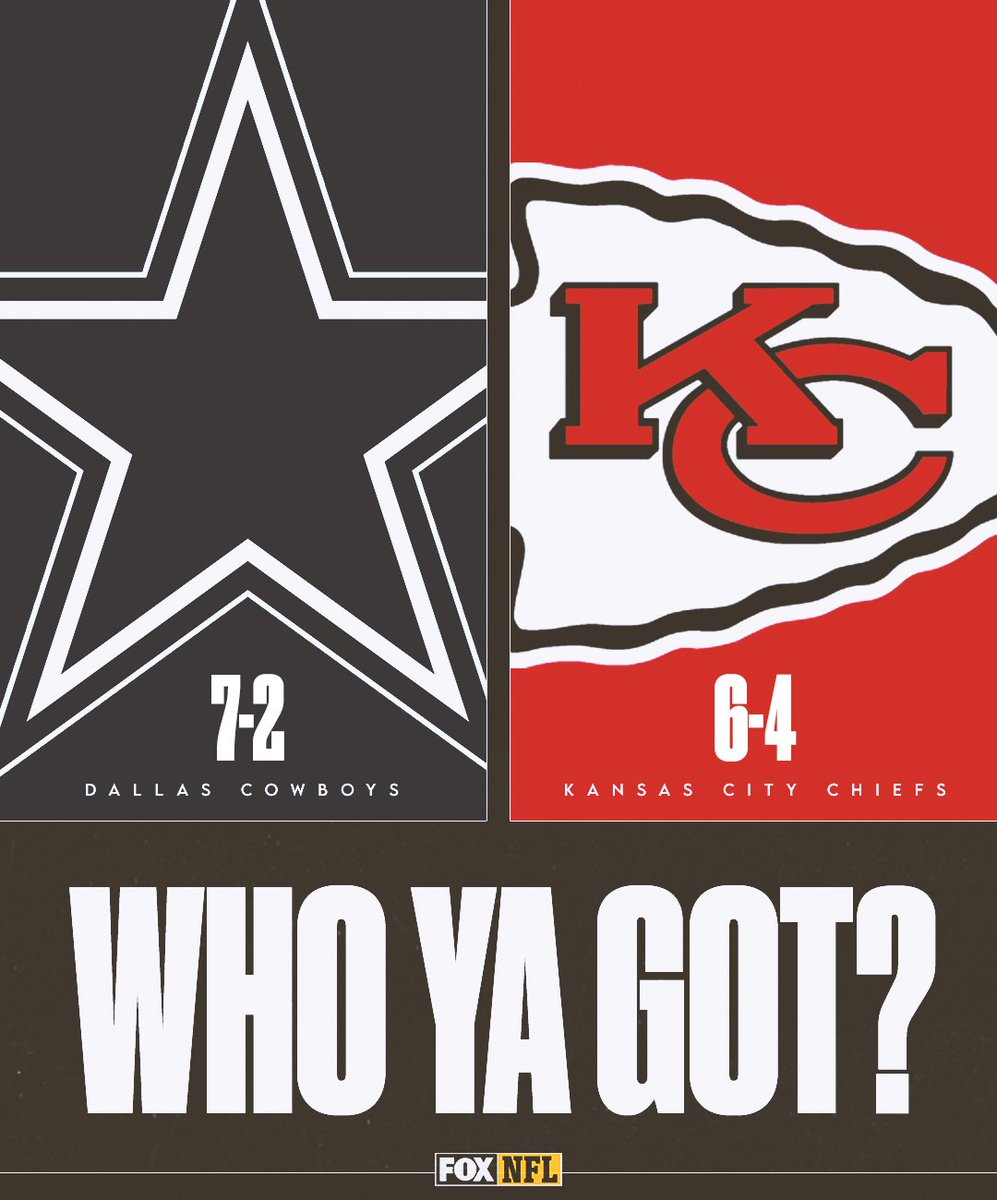 NFLonFOX's tweet photo. The Cowboys are headed to Kansas City.

Who's getting the win? https://t.co/e8JSNzeEgS