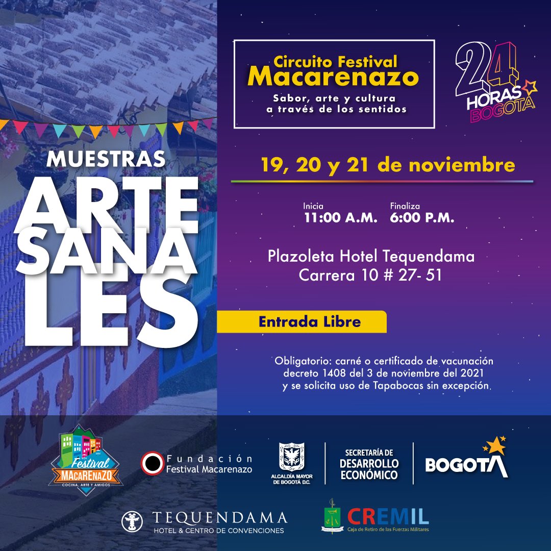 festimacarenazo's tweet photo. Llega el Circuito Festival  Macarenazo,  para impulsar la reactivación económica del corazón de Bogotá. https://t.co/QrnAUESy6p