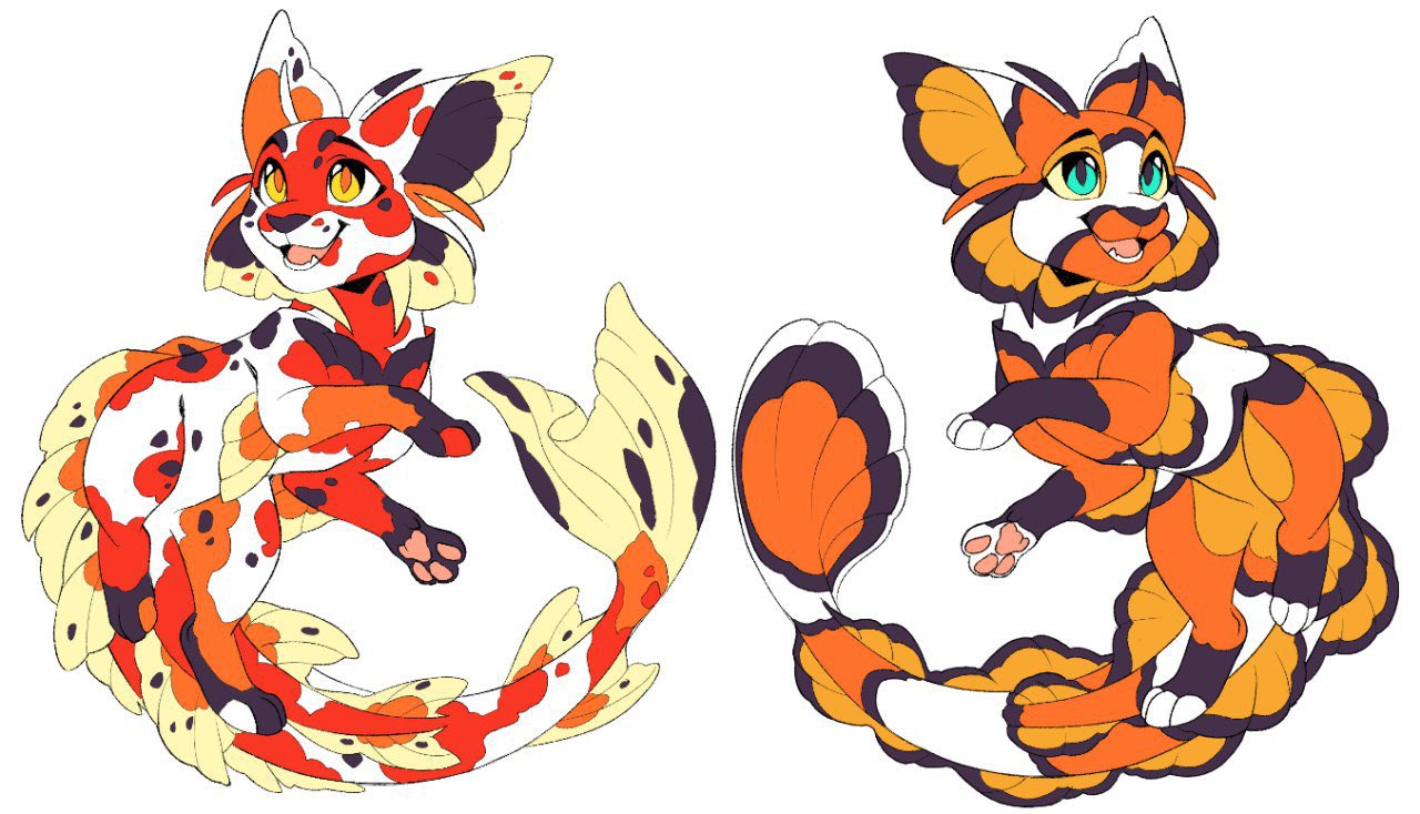 Fursona Pins TFF on X Cat Fish Which do you like more The koi or the clownfish https t OZ07c8nopF X