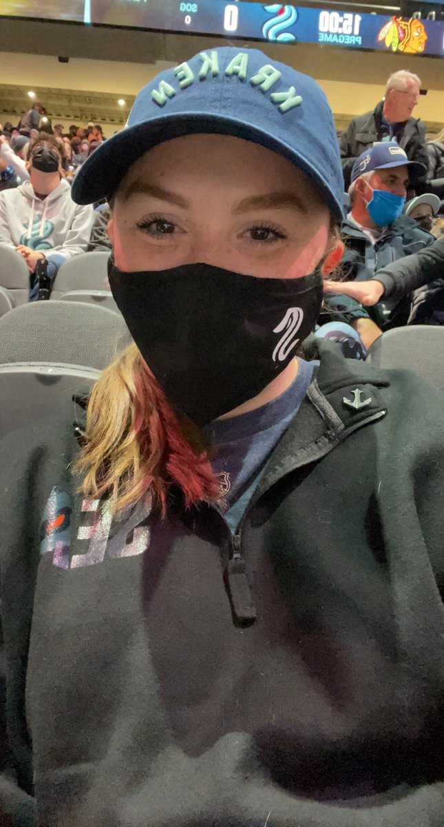 hilesbailee's tweet photo. Four rows from the ice? I’ll take it! #SeaKraken #whereiroot https://t.co/Uoe18lbEB5