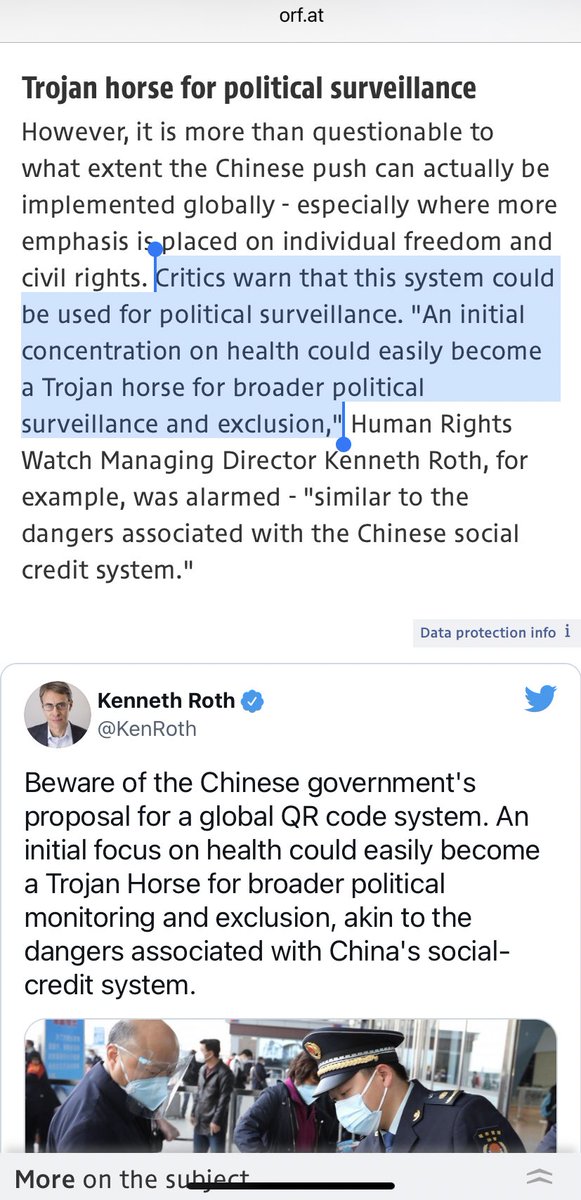 nite71's tweet photo. @chrissaccoccia1 Systems to segregate unvaccinated by vaccine certificates are implemented worldwide despite the fact that they don’t prove immunity.
Of course there is a huge market of „check in“ solutions now, but first they have to get people used to scanning their #QRcode…
@hrw @hrw_de https://t.co/ZEIcOAvLDF