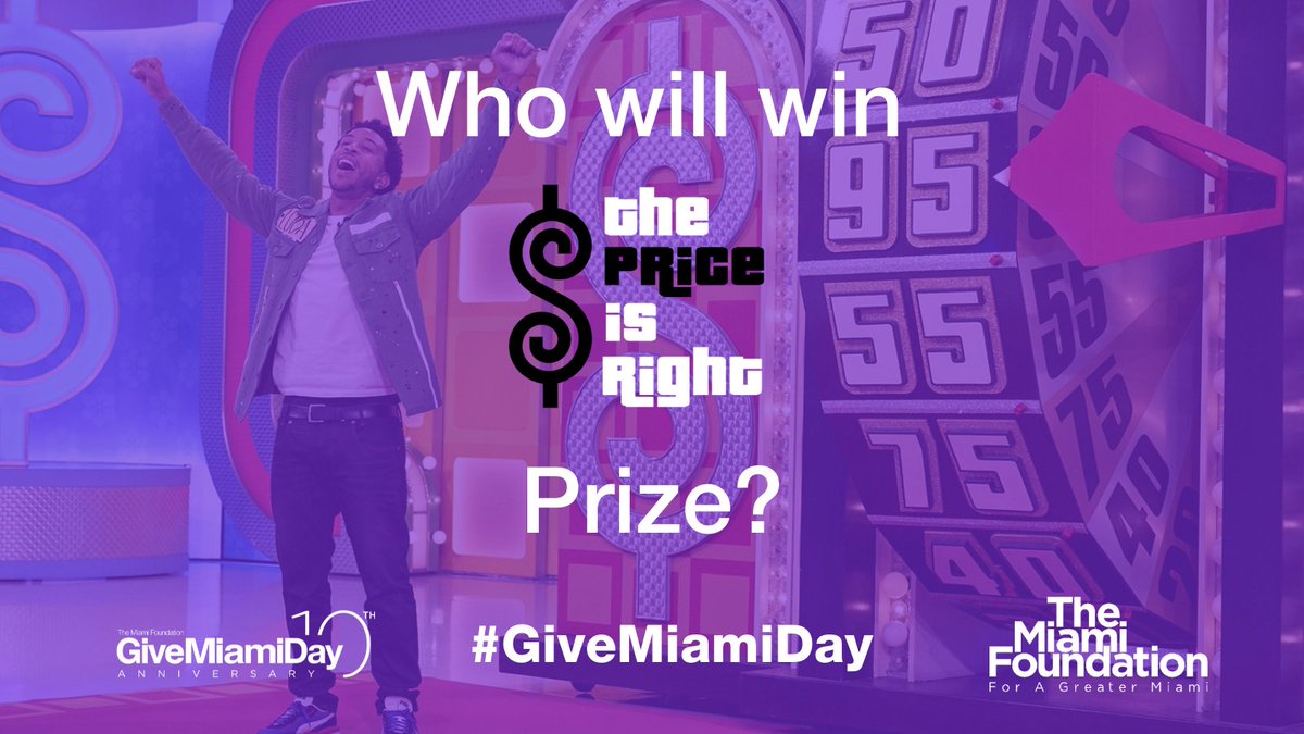 From now until midnight, we will give you a chance to win the FIRST PRIZE of #GiveMiamiDay! All you have to do is try to GUESS the $ amount raised since the beginning of Early Giving on Nov. 15. and until 11pm today!