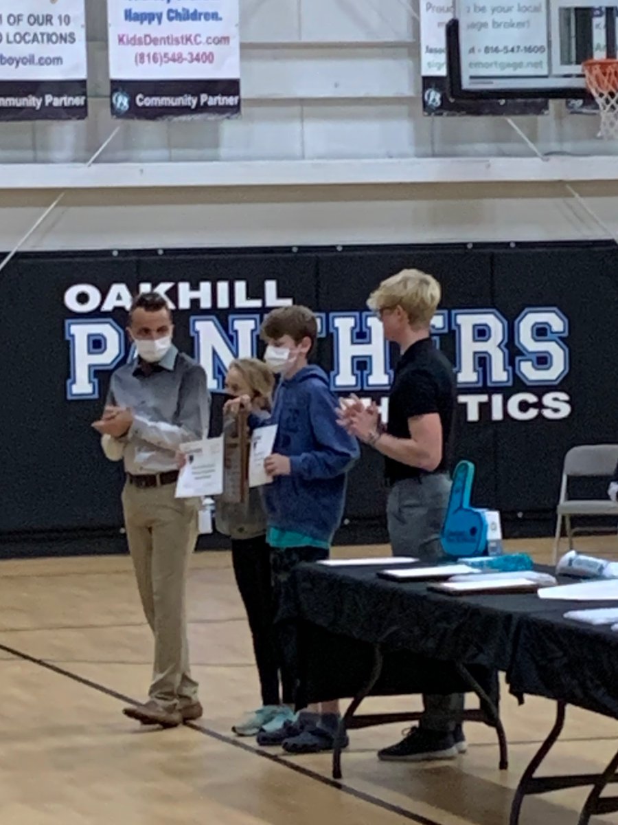 OakhillPanthers's tweet photo. Great time celebrating our fall sports student-athletes at the fall sports awards ceremony this evening! So much to be proud of Panthers!! 

Addison Gerstner (1st Place - PLKC City Championship Meet)

8th Grade Girls Volleyball (1st Place - PLKC City Championship Tournament) https://t.co/TI3C7qFye9