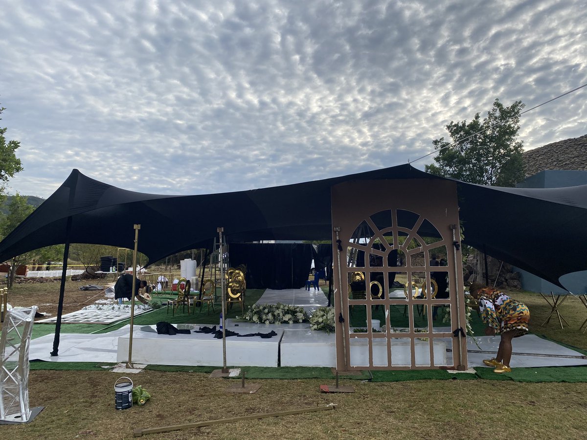 FunctionImages_'s tweet photo. THE SUN RISING. THE CREW IS ARRIVING. 

1 MORE HOUR AND... ACTION! 🎥

#SABC #TheWifeShowmax #IcebolethuFunerals #Icebolethu https://t.co/mfi6b5uW0J