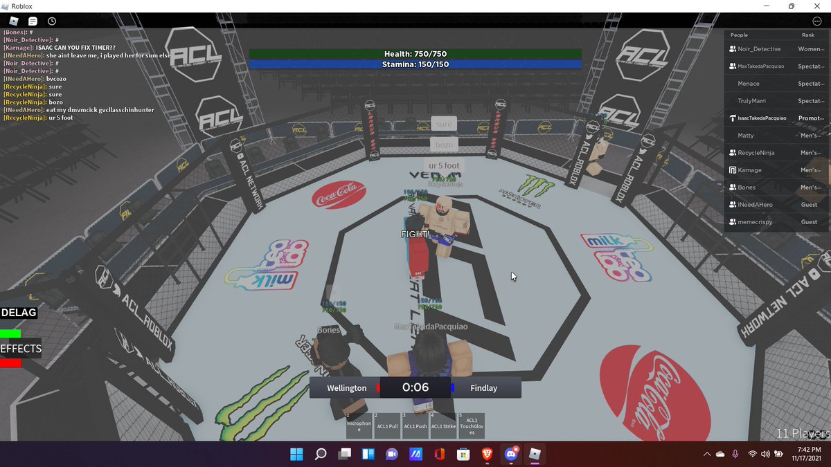 ACL_ROBLOX's tweet photo. ACL FIGHT NIGHT 4, 11/17/2021

@MattStormRW knocks out Max Jackson first round!

Tyler Wellington beats up Hunter Findlay first round!

Jexz defeats Max https://t.co/cOhBKn69Ck