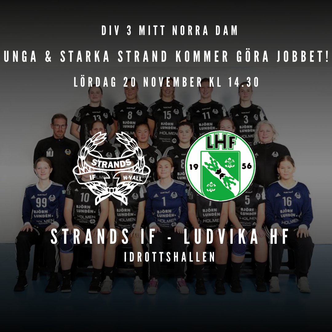 laget.se/StrandsIF_Hand… U-damer lirar på lördag