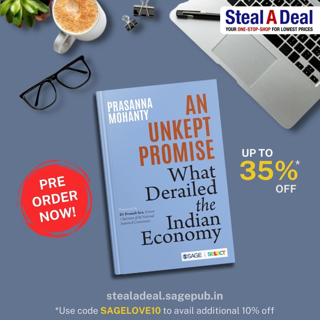 SagePubIndia's tweet photo. #PreOrderAlert
‘An Unkept Promise’ looks at some of the pre-pandemic economic decisions and the string of reforms implemented during the pandemic crisis.
https://t.co/2zLndhRr38
#AnUnkeptPromise #IndianEconomy #Books #SAGESelect https://t.co/Z55rZ3FU2R