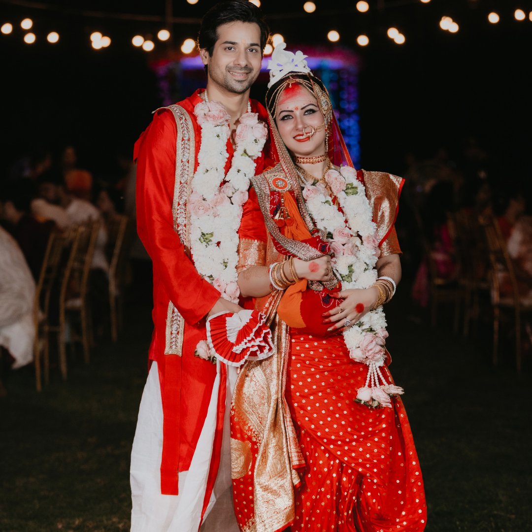 ETimesTV's tweet photo. |EXCLUSIVE| Memorable clicks of #PujaBanerjee with husband #KunalVerma and their son, #Krishiv from their wedding https://t.co/u0rftFNvbA