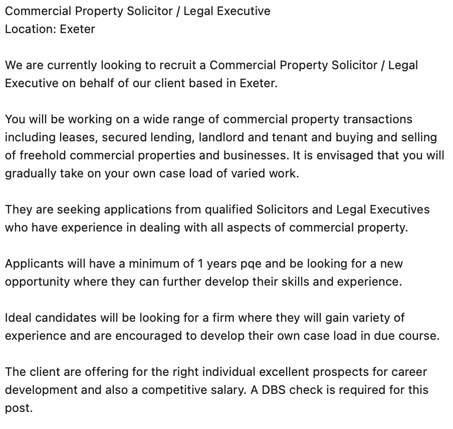 To apply for the position please send a copy of your cv to alex@retainjobs.com

#RetainPeople #RetainExcellence #Devon #jobsearching #ThursdayMotivation #recruitment