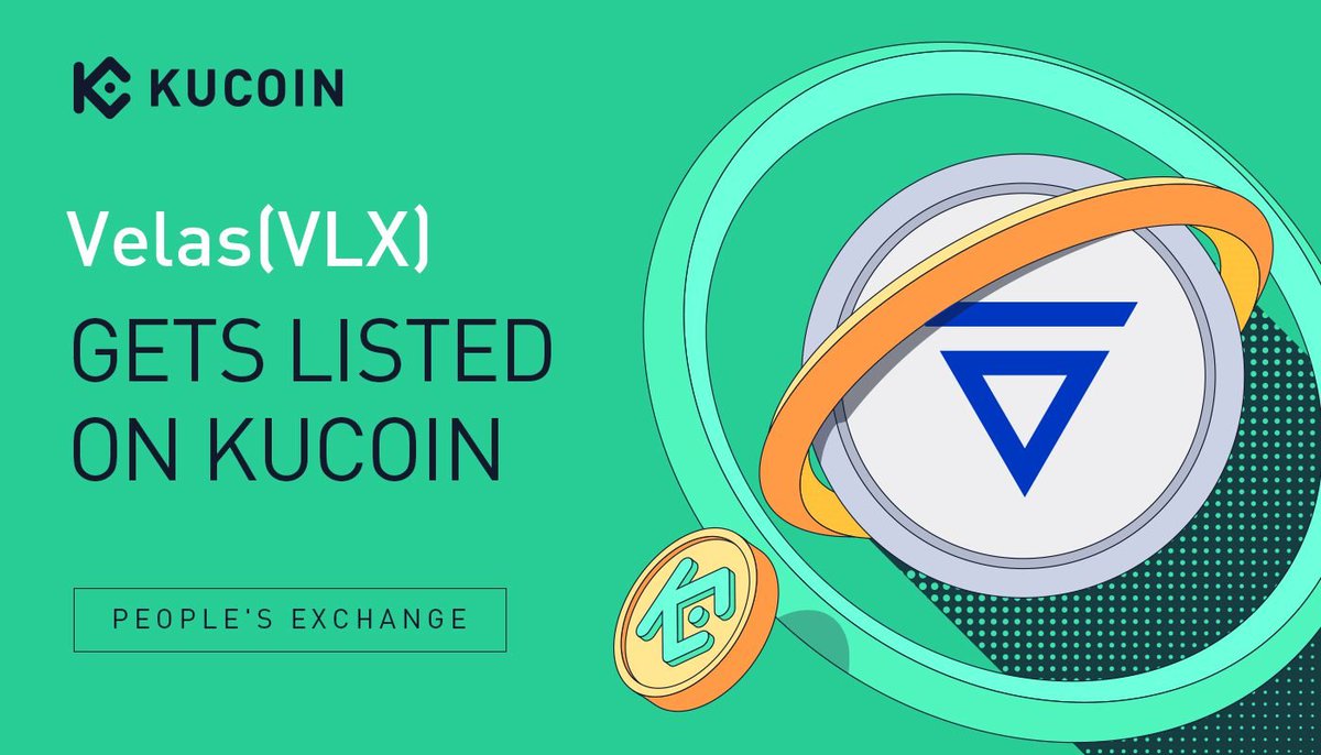 kucoincom's tweet photo. 📢 New Listing

$VLX @VelasBlockchain gets listed on #KuCoin!

🔹Pairs: VLX/USDT, VLX/BTC
🔹Deposit: now open (network: mainnet)
🔹Trading: 10:00 on November 19, 2021 (UTC)
🔹Withdrawal: 10:00 on November 20, 2021 (UTC)

Details: https://t.co/B9iH5eTqRA https://t.co/cxGFVEf0z9