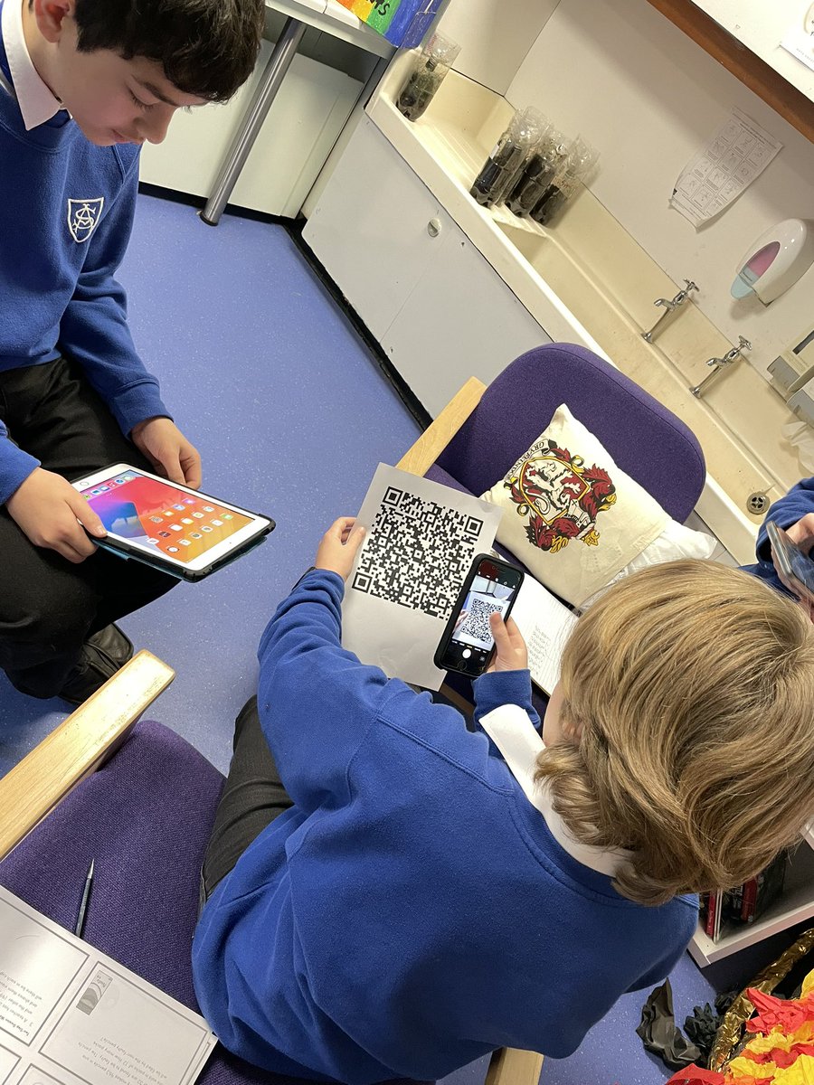 HowdenStAndrews's tweet photo. P7A have been getting digital in their numeracy, using QR codes to access their division questions online! #digitalmaths #digitaldivision https://t.co/qACwME0mNS