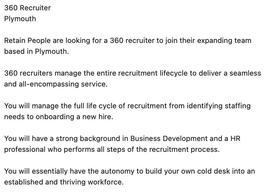 If you are looking for an exciting challenge to establish yourself in an accrediated and leading company then please send your cv to: alex@retainjobs.com

#RetainPeople #RetainExcellence #recruitment #Devon #teamwork #ThursdayMotivation
