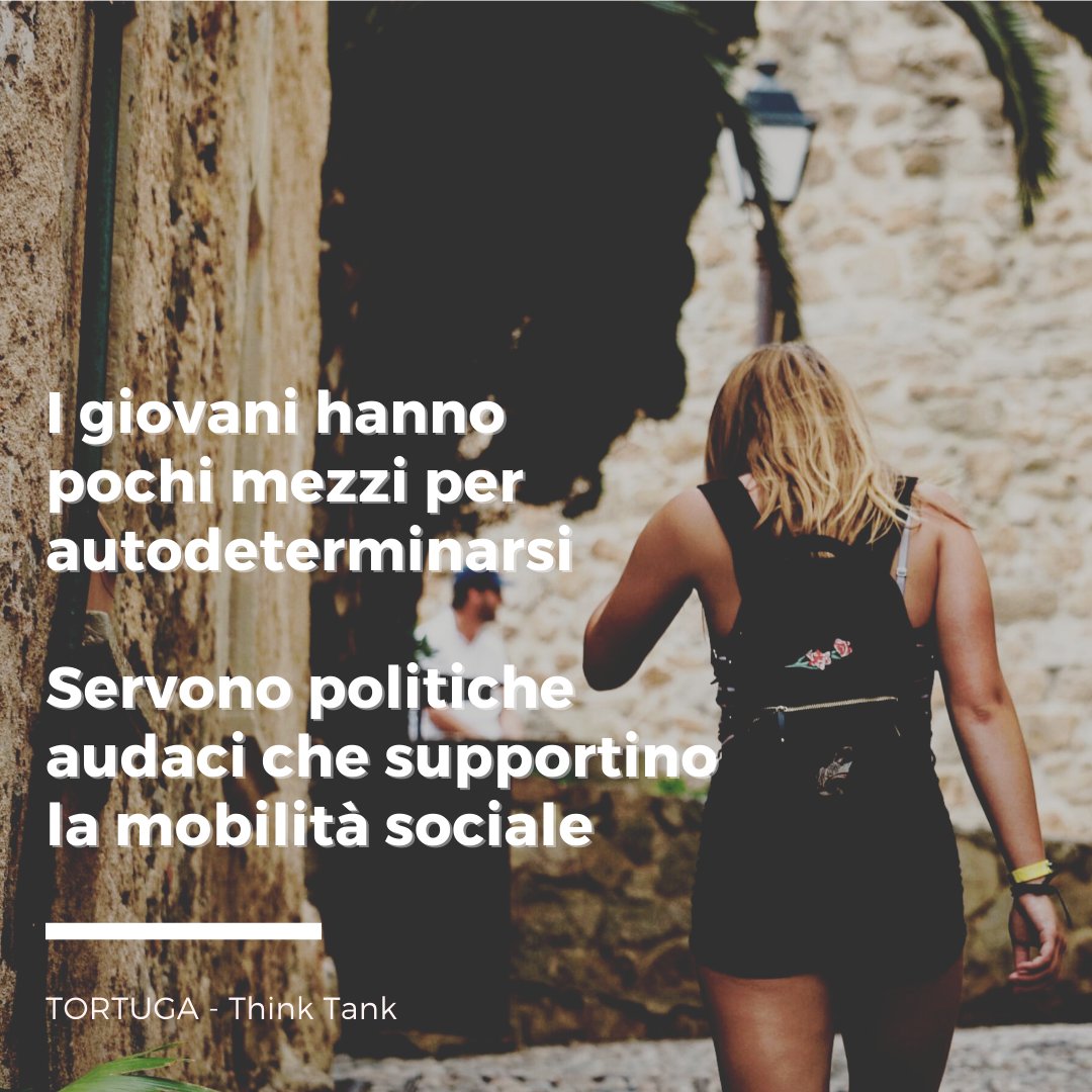 I #giovani hanno pochi mezzi per autodeterminarsi nel difficile contesto italiano, quindi serve pensare a politiche audaci che supportino la #mobilitàsociale, la #sicurezzaeconomica e la creatività dei giovani per evitare di inasprire le #disuguaglianze del paese. (1/3)