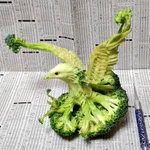 美しすぎる!ブロッコリーで作った鷹が凄すぎw