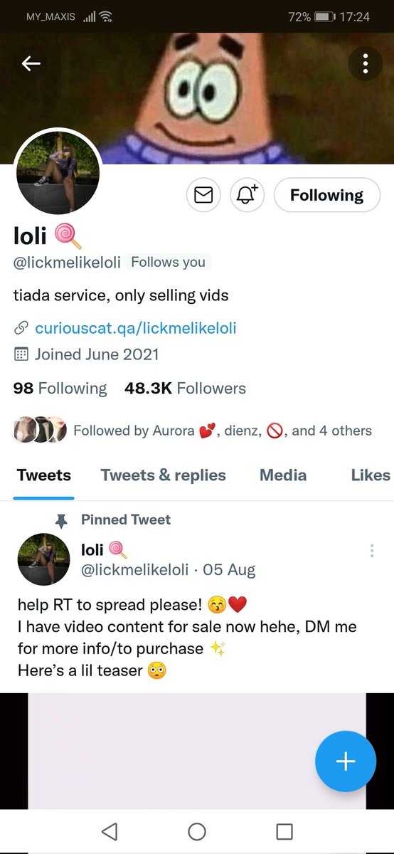 BlessedSimp's tweet photo. @_angelifer @lickmelikeloli I like her content alot 😍 https://t.co/janoZSXOTf