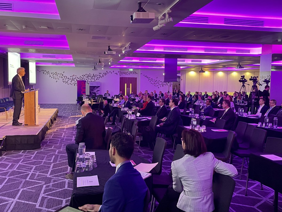 Minister ⁦<a href="/pierregramegna/">Pierre Gramegna</a>⁩ speaking at #ALFILondon2021, to a full house &amp; held physically for the first time since the pandemic: digitalisation is a key component of the transition to net zero &amp; the finance transition. We need ESG data &amp; the digital tech to manage this data