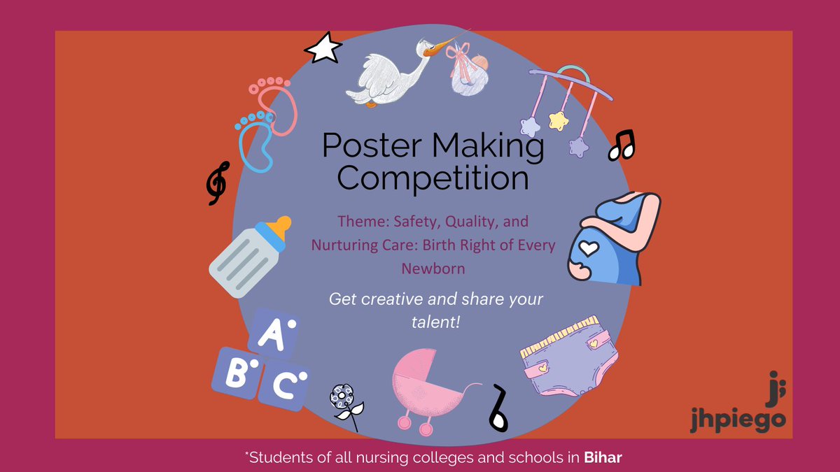 Jh_nursemidwif's tweet photo. Attn: #Nursing students from #Bihar || On the occasion of 'National Newborn Week', IGIMS CoN, Patna &amp; @Jhpiego are organizing an e-poster making competition. Wear your creative hats &amp; make your submissions by Nov. 21st. Details in the images👇 https://t.co/m2v0UzP5Xy