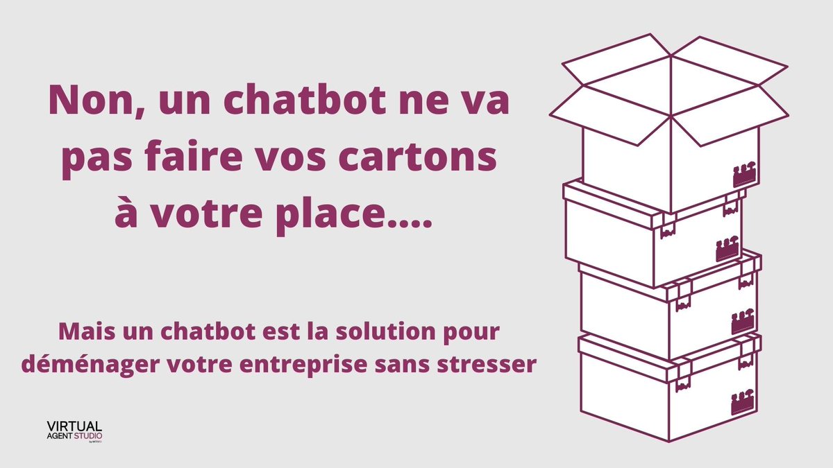 Déménager son entreprise sans stress, oui c'est possible, mais il faut communiquer, planifier, échanger.
Découvrez comme un chatbot peut vous aider : 
bit.ly/3CtmQpO #chatbot #supportsalarié