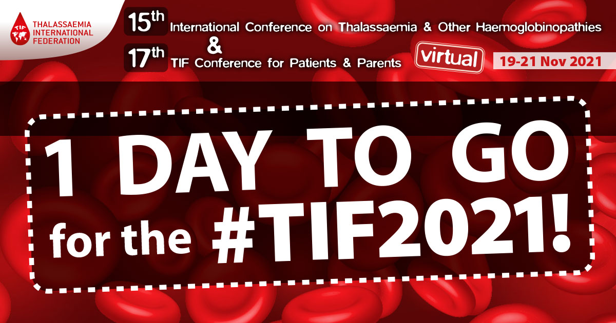 thalassaemiaTIF's tweet photo. Our 3-day #TIF2021 Conference starts TOMORROW! Are you ready? We are! And we are looking forward to you all.
✍🏼 Don't forget to register at: https://t.co/9mTYs4HYns
#joinus #TIFInternationalConference #thalassemia #sicklecell #SCD #PKD #rareanemias #blooddisorders #Haematology https://t.co/aBLNiROXXW