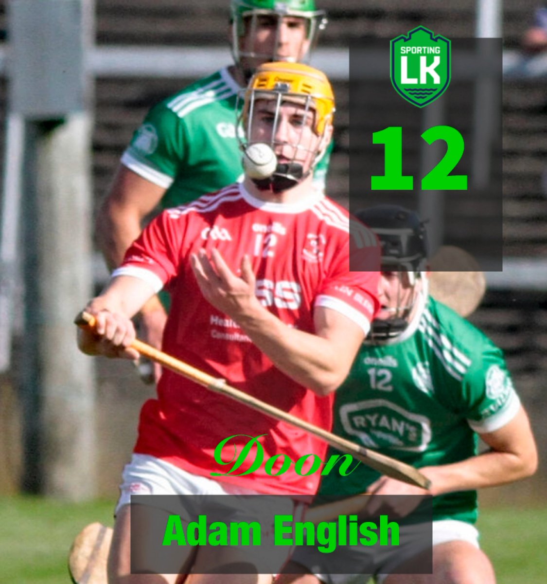 SportingLK's tweet image. SHC TEAM OF THE YEAR⭐️

In his first year at the grade, Adam English is named at no.12 winning 45% of the vote ahead of All-Ireland winners Cian Lynch (33%) and Barry Nash (22%)! 🔴⚪️

@DoonGaaClub | #SportLK