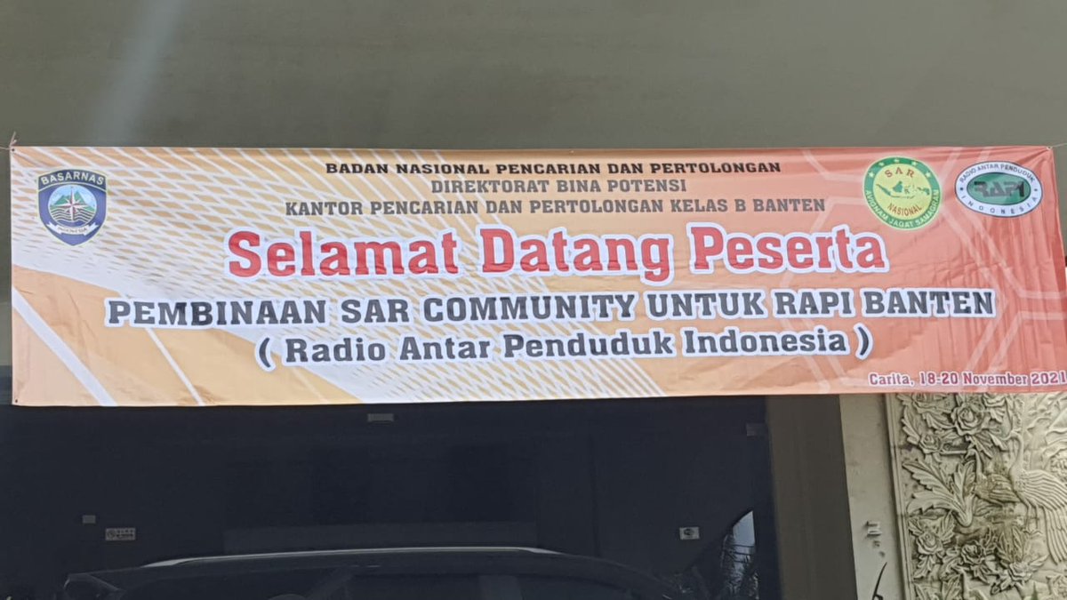 rapitangsel's tweet photo. Pembinaan SAR Community untuk RAPI Banten

Anyer, 18-20 November 2021

#basarnas #sinergi #banten #PRB #kolaborasi #kamihadir #satgaskom #pantauelshinta https://t.co/oOQDtzYhlI