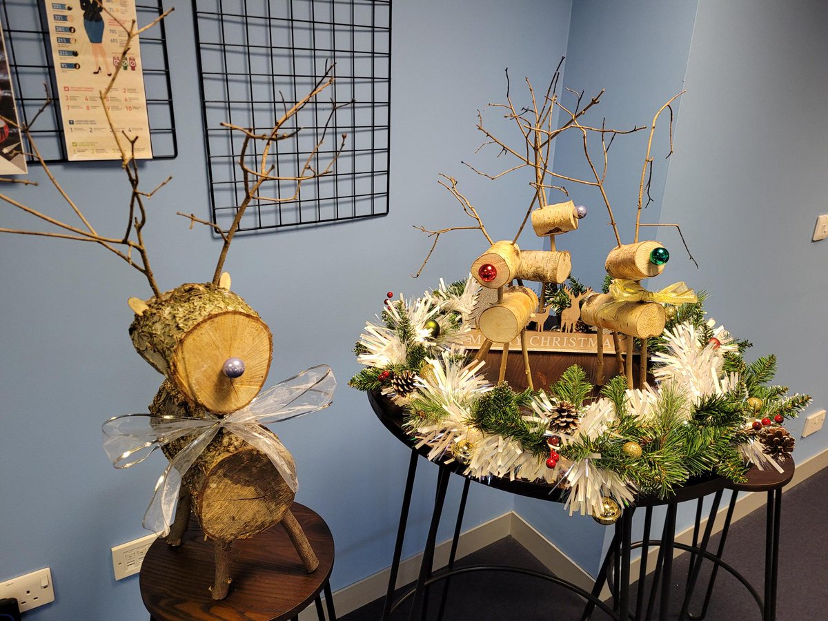 CollegeHarrison's tweet photo. Roll up, roll up!
Our entrepreneurial students are making and selling log reindeer as part of their work on developing a small business.
Place your order at: orders@harrisoncollege.co.uk.  All funds raised will go towards future student activities.
£5 small £10 medium £15 large. https://t.co/l49Cipv1WA