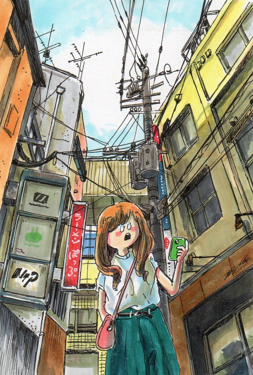 「日中の天文館シリーズ 」|ヨシサコツバサ(お仕事募集中)のイラスト