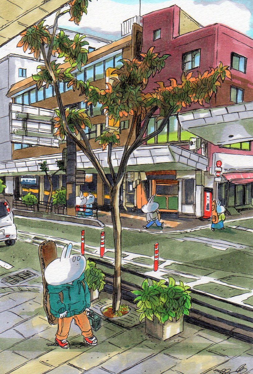「日中の天文館シリーズ 」|ヨシサコツバサ(お仕事募集中)のイラスト