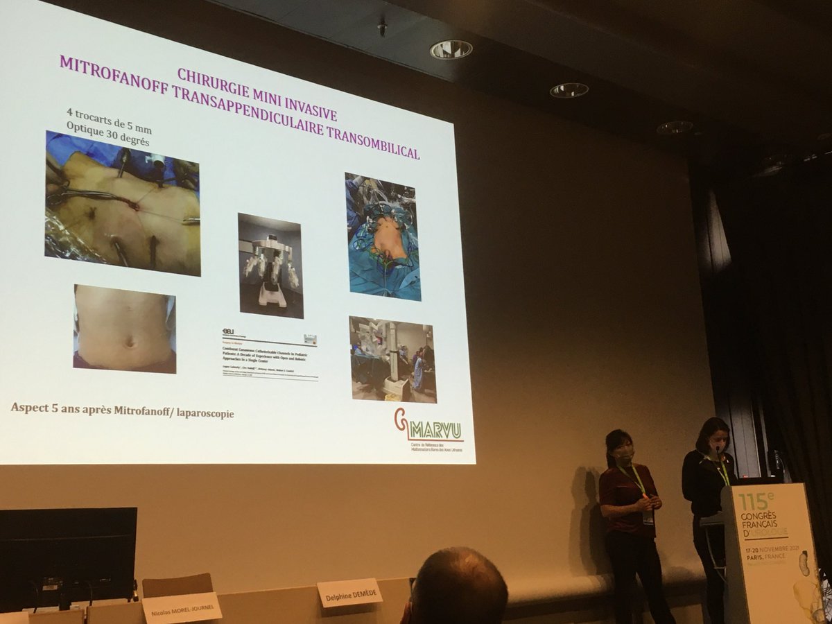 SFUPA1's tweet photo. Dr Paye-Jaouen @HopRobertDebre le cathétérisme intermittent peut se faire soit par l’urètre, soit via un Mitrofanoff appendiculaire réalisé par chirurgie #miniinvasive #coelio ou #robot @IntuitiveSurg #davinci #bettercare https://t.co/jnwvVmpflZ